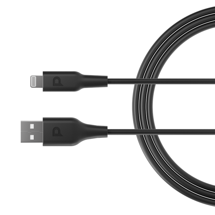 Powerology USB-A to Lightning Cable 3M Fast Charging  Data Sync - Black