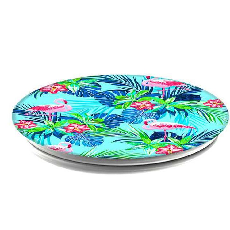 PopSockets Stand and Grip - Rainforest Flamingos