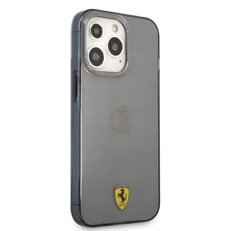 CG Mobile Ferrari Transparent Black Shadow Print Logo For iPhone 13 Pro (6.1") - Black