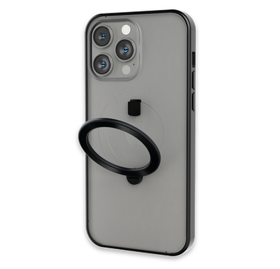 Levelo Ringo MagSafe Multi-Functional Protective Case for iPhone 14 Pro Max, Kickstand - Black