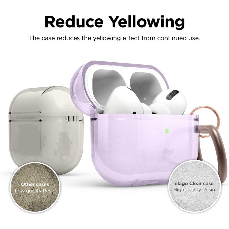 Elago Clear Hang Case for Apple Airpods Pro - Purple