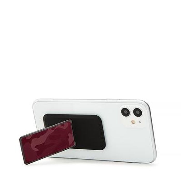 Handl Camo Mobile Stand Phone Grip, Pairs with Any Smart Phone, Multi-functional Kickstand, Compatible with Wireless Charging, Phone grip and Stand - Red