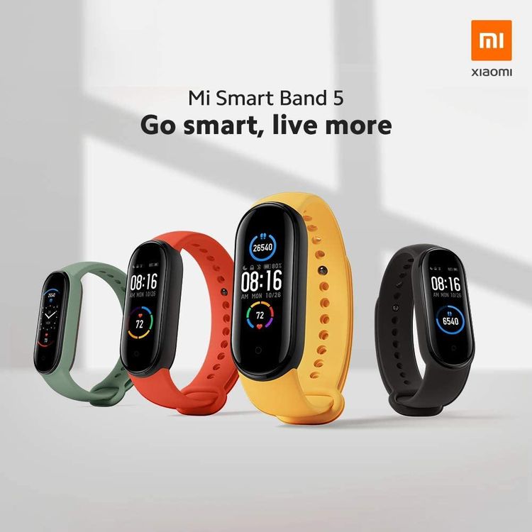Xiaomi Mi Smart Fitness Band 5 with 11 Sports Mode (Rowing Machine, Elliptical, Yoga, Outdoor Running, Outdoor Cycling, Swimming, Indoor Cycling) 24/7 Heart Rate & Sleep Monitoring
