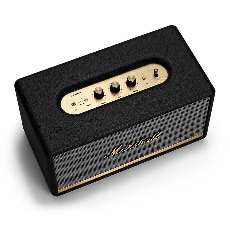 Marshall Stanmore II Bluetooth Wireless Sound Stereo Speaker, Multi-host Functionality, Wired & Wireless Connectivity, 10m Bluetooth Range, Iconic Marshall Design, Marshall Signature Sound - Black 