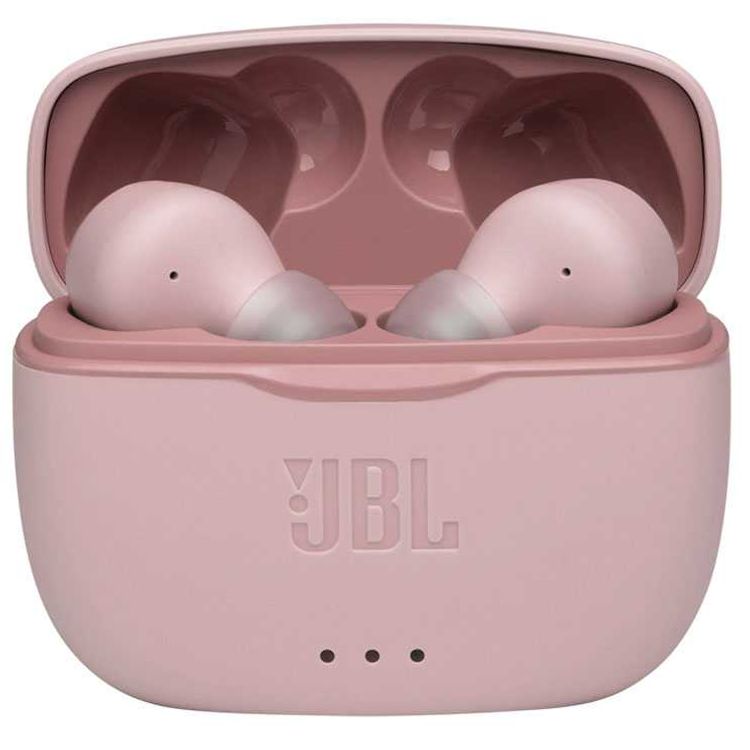 JBL T215 TWS True Wireless In-Ear Earbuds, Pure Bass Sound, Bluetooth Headphones 25H Battery , Dual Connect, Compatible with Android and iOS - Pink