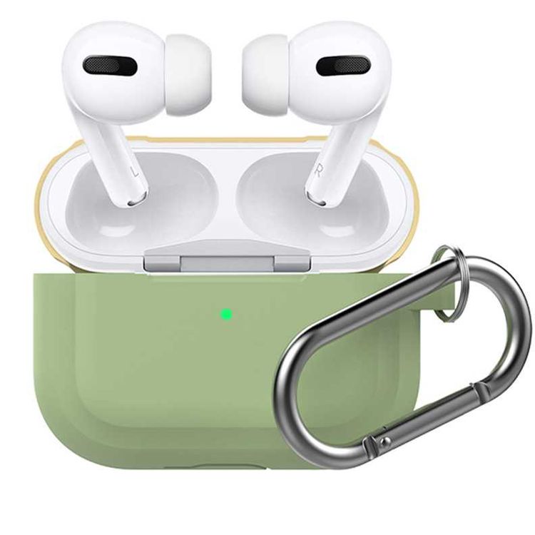 AhaStyle Premium Silicone Two Toned Case with Anti-Lost Keychain Compatible for AirPods Pro, Scratch Resistant, Shock Absorption, Drop Protection, & Dustproof