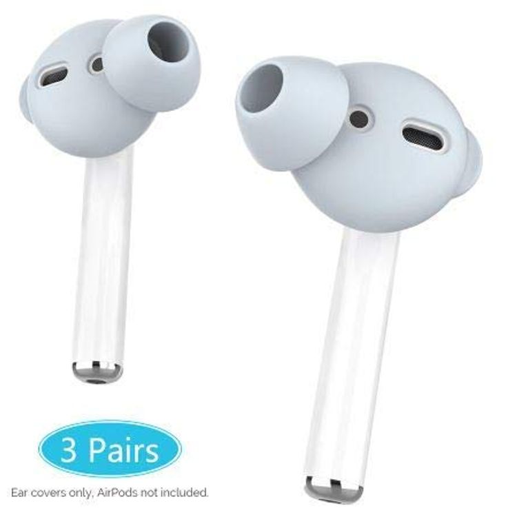 AhaStyle Silicone Cover for Airpods ( 3 Small Pairs ) - Light Blue