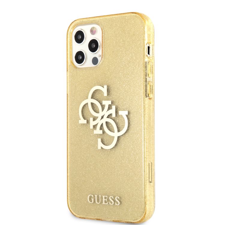 Karl Lagerfeld TPU Choupette Glitter Transparent Hard Case for Apple iPhone 12 / 12 Pro (6.1") - Gold