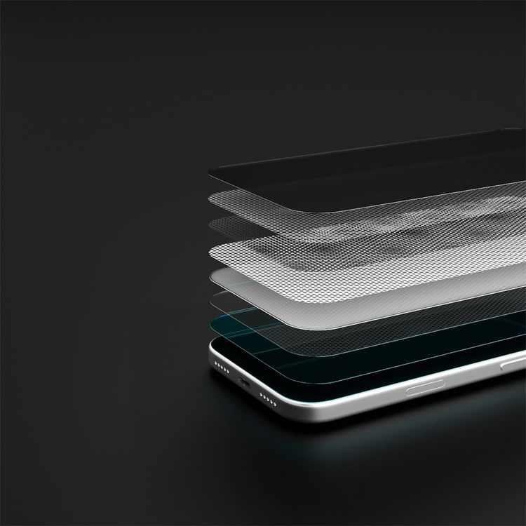 Levelo Ultra Vision 3D Privacy Screen Protector for iPhone 17, 9H Hardness, Oleophobic Coating, Anti-Glare, Anti-Fingerprint, Anti-Reflective Coating, High-Definition PET Layer, Impact-Resistant Silicone Layer - Black