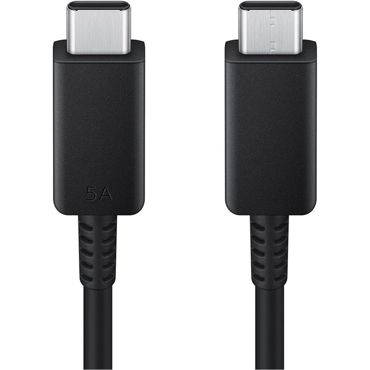 Samsung USB-C to USB-C Cable with 100W Power, 5A Current, 1.8m Cable Length, Fast Charging - Black