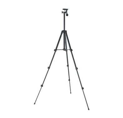 Green Lion GTP-100 Professional Aluminum Tripod with Mobile Phone Holder, 90° Flexible Pivot, 103cm Extended Height, Non-Slip Base, Telescope Design - Black