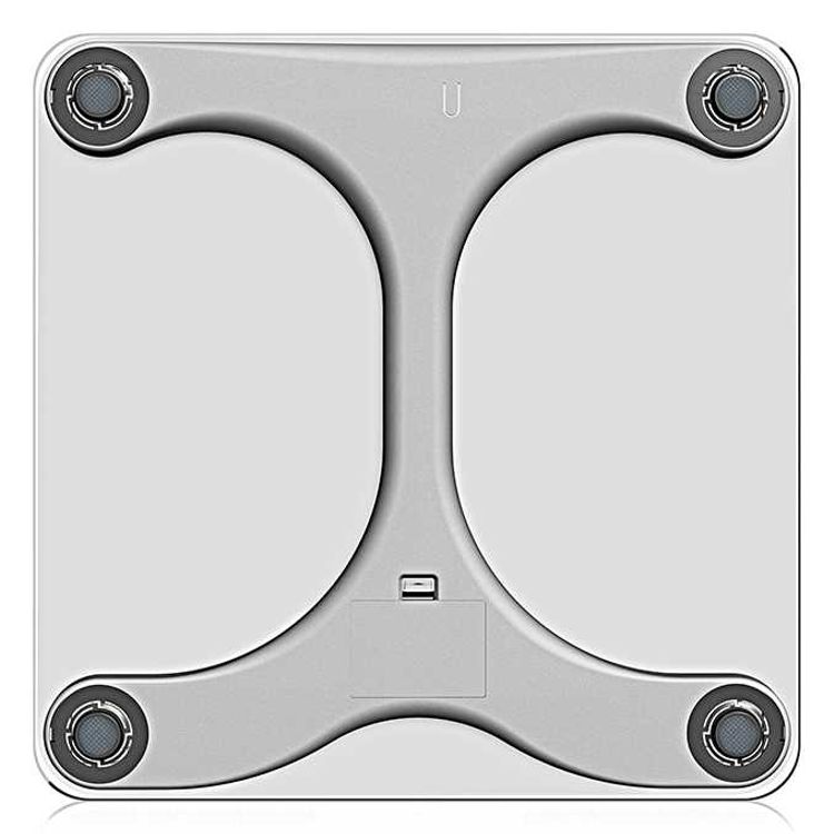 Body Weight Scale, Porodo PD-BF1321BT-WH Lifestyle Smart Bluetooth Full Body Fat Scale, Works with Bluetooth on iOS and Android- White