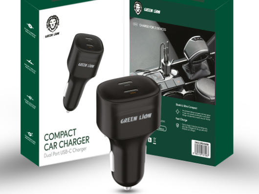 Dual Port USB-C Car Charger 45W