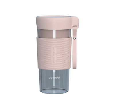 Porodo Portable Juicer with 350mL Capacity, 50W High-Power Motor, Stainless Steel Blades, 2200mAh Battery Capacity, Convenient Carry Strap - Pink