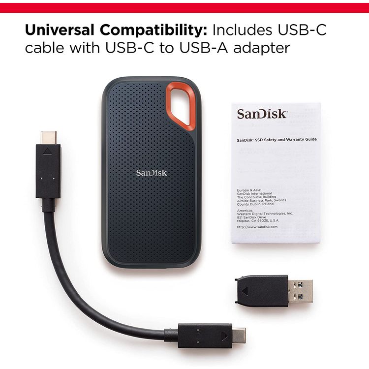 SanDisk Portable 2TB SSD  - Up to 1050MB/s
