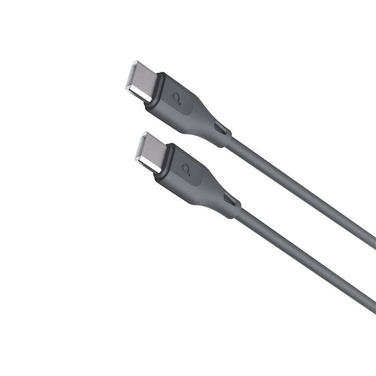 Porodo new PVC USB-C to USB-C Cable 60W 1.2M, Type-C Cord with Over Current Protection, Fast Charging & Data Connecter for MacBook Pro/Samsung S22 & Other Type-C Devices - Black