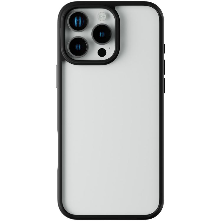 Levelo Solo Case for iPhone 16 Pro Max with Clearview Technology, Matte TPU Bumper, Comfortable Grip, Impact-Resistant Corners, 3H Scratch Resistance - Black