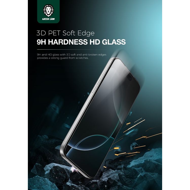 Green Lion 4-in-1 Defender Pack for iPhone 17 Pro, Anti-Shock Case, Anti-Fingerprint Camera Lens, Anti-Broken Edges Glass, 360° Comprehensive Protection Case, Anti-Yellowing Case, Anti-Scratch Camera Lens, HD Clarity Glass, Full Protection, High Quality - Orange Titanium