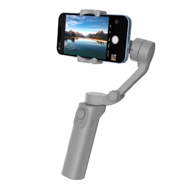 Porodo 3-Axis Anti Shake Gimbal P5 with 2200mAh Battery, 3 Hours Charging Time, 6 Hours Working Time, Folding Design, 3-Legged Support, FVP Mode - Gray 