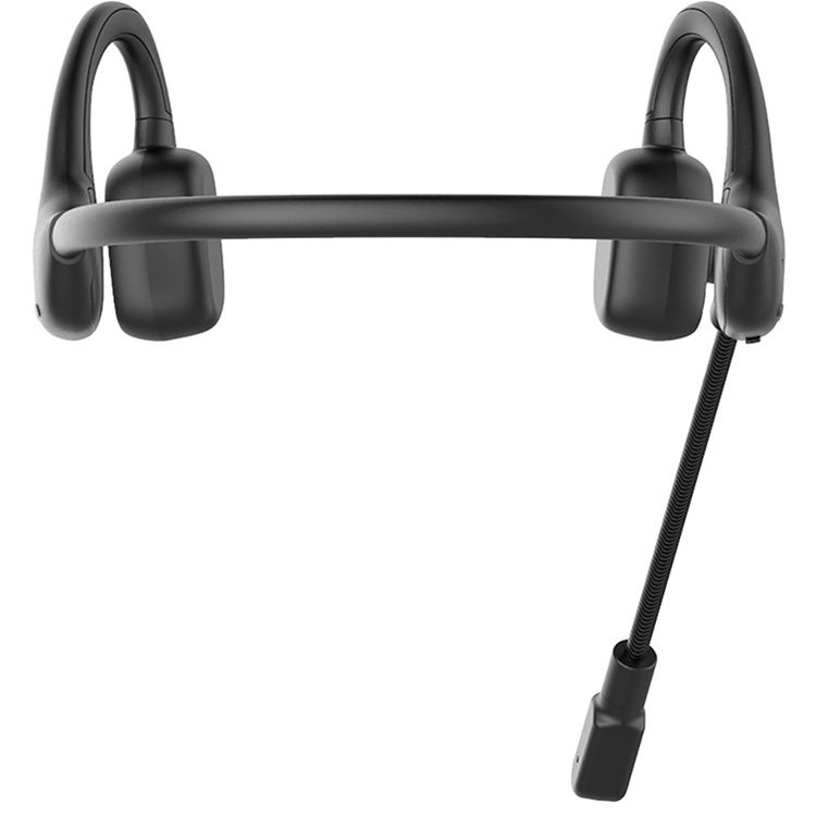 Porodo Vibrix Air Conduction Wireless Headset with Rotating Swivel Microphone, Up to 10 Hours Play Time, 150mAh Battery, Bluetooth Version 5.4, USB-C Charging Port, 1.5 Hours Recharge Time, 15mm Powerful Driver - Black