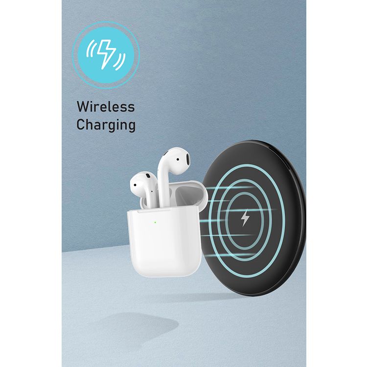 Porodo Blue Deep Bass Wireless Earbuds 2, One-Step Pairing, Comfortable Fit, Independent Earbuds, Touch Control, Deep Bass -  White