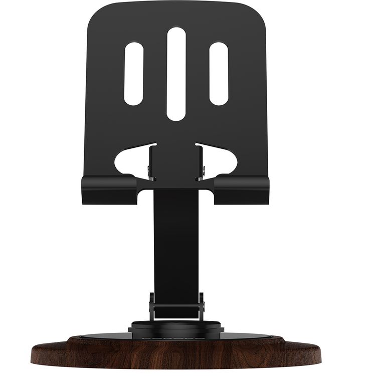 Porodo Blue 360° Rotating Base Desktop Phone Holder with  Foldable Design, Stable and Non-Slip Base, Adjustable Arm, Horizontal and Vertical Viewing, Durable Material, 2kg Load Capacity - Black