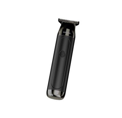 Porodo T-Blade Hair & Beard Trimmer with Smart LED Charging Indicator, 120 Minutes Working Time, 8W Rated Power, USB-C Charging Port, 1200mAh Battery, Cordless Functionality, 1, 2 & 3mm Combs Included - Black