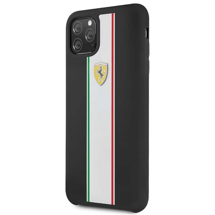 CG MOBILE Silicone Phone Case On Track & Stripes Compatible for iPhone 11 Pro Max (6.5") Drop Protection Mobile Case Officially Licensed - Black