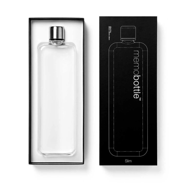 Slim Memobottle 450ml - Clear