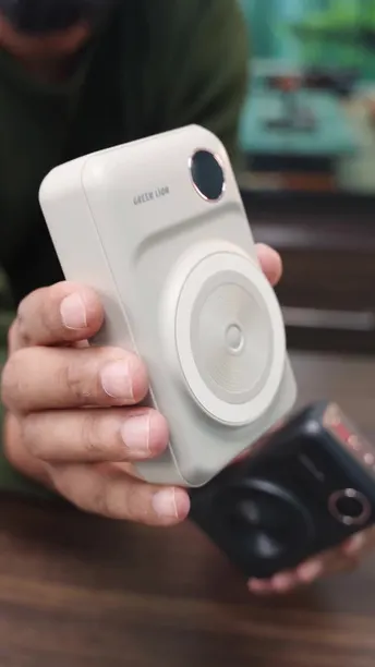 Green Lion MagSafe Integrated Power Bank in UAE | PD 20W-20000mAh Battery Capacity - Beige | (GNM8GINPB20BK)