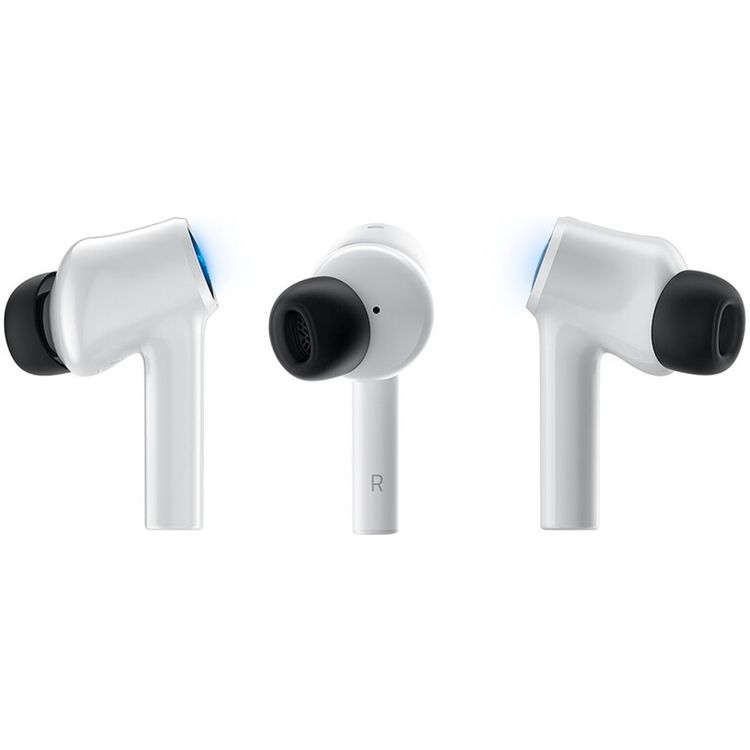 سماعات Razer Hammerhead HyperSpeed متعددة المنصات للألعاب، لاسلكية حقيقية، عمر بطارية يصل إلى 30 ساعة، إلغاء الضوضاء، إضاءة خلفية، شحن عبر USB Type-C - اللون الأبيض