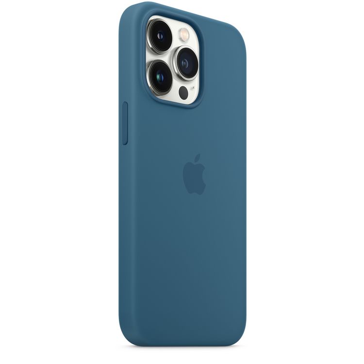 Apple Silicone Case with MagSafe Compatible for iPhone 13 Pro (6.1") – Blue Jay