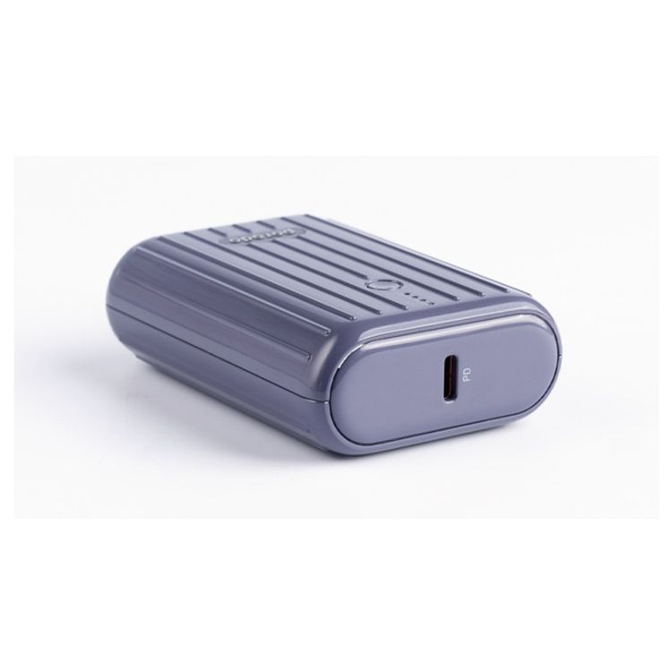 Porodo Power Bank 10000mAh QC3.0 with PD 20W, Dual Output, 3.5H Charging Time, Unique Design, Portable, Fast Charging - Purple
