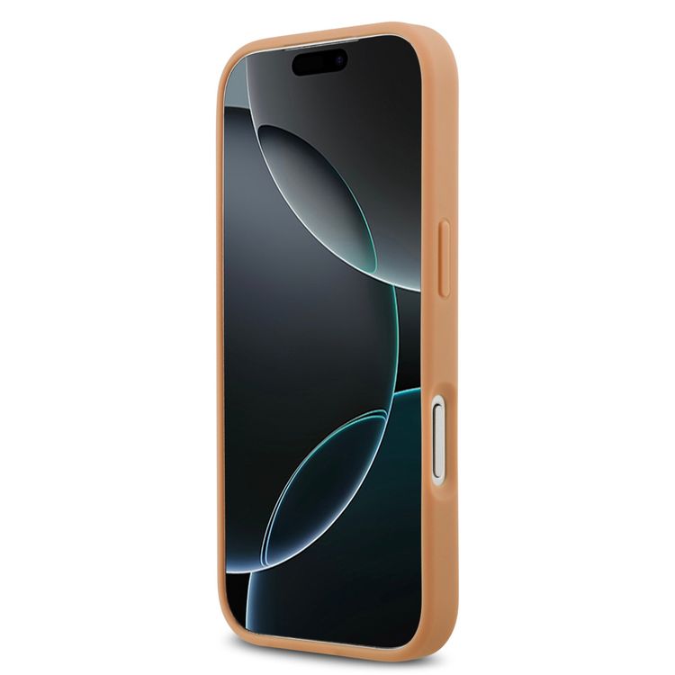 Lacoste MagSafe PU Leather Case with Monogramme & Gold Logos for iPhone 17 Pro, Drop Protection, Sustainable Packaging, Easy Snap-On Design, Slim Profile - Pink