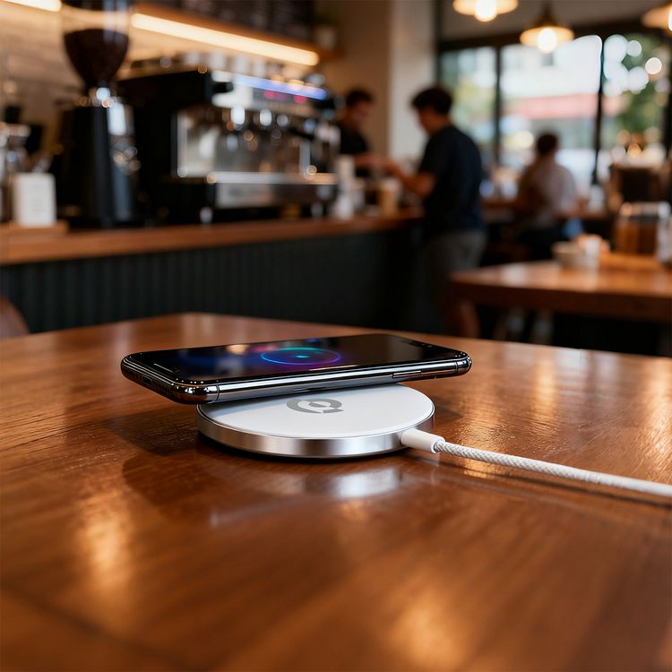 Powerology Magnova 25W MagSafe Charging Pad, PC & Aluminum Alloy Material, USB-C Input, 1.2m Cable Length, Universal Compatibility, Built-in Safeguards, Fast Charge, Tangle-Free Design - Silver