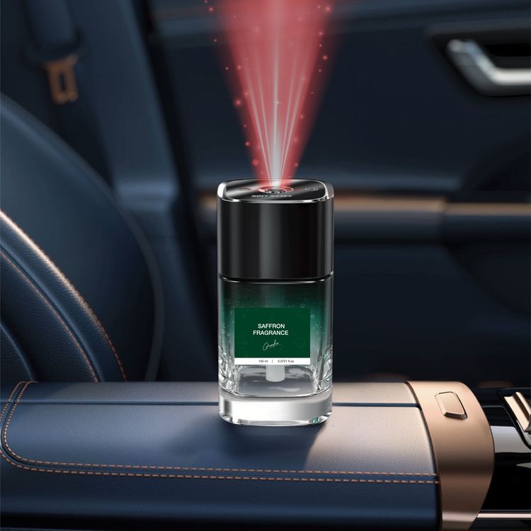 Green Lion Saffron Fragrance Diffuser with 150mL Oil Capacity, 1.5W Power, 200mAh Battery Capacity, 40 Minutes Charging Time, USB-C Charging Port, About 3 Hours Working Time, 20 m² Coverage, Fast Odor Removal, Easy Refills, Wide Coverage, Vibration Sensing, 3 Spray Modes - Green