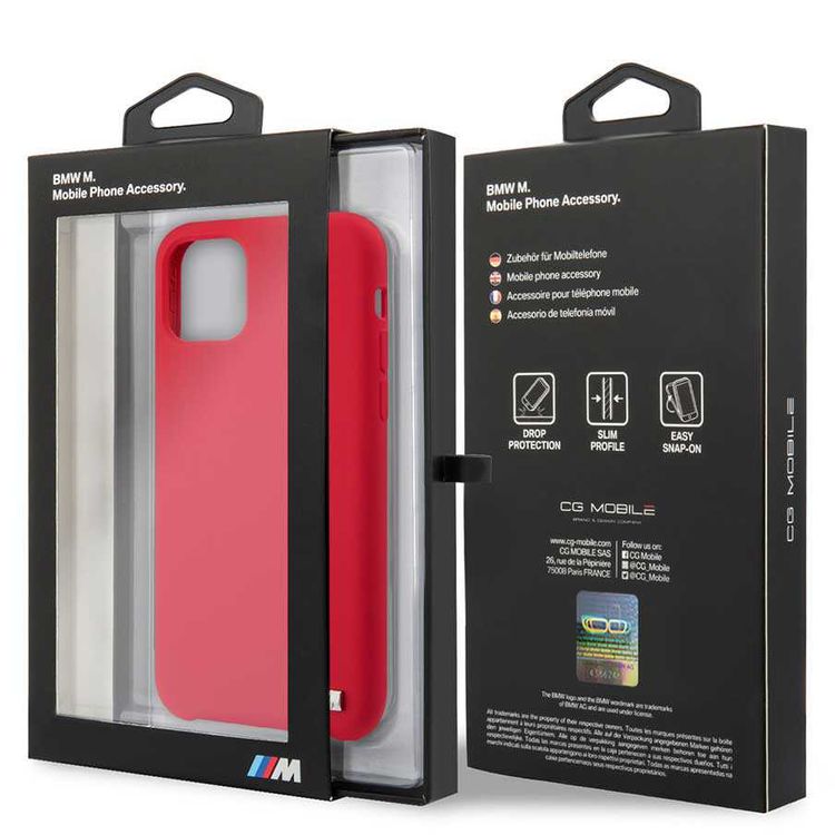 CG Mobile BMW M Hard Case Silicone For iPhone 11 Pro (5.8"), Shock & Scratch Resistant, Shock & Drop Protection Back Cover Officially Licensed - Red