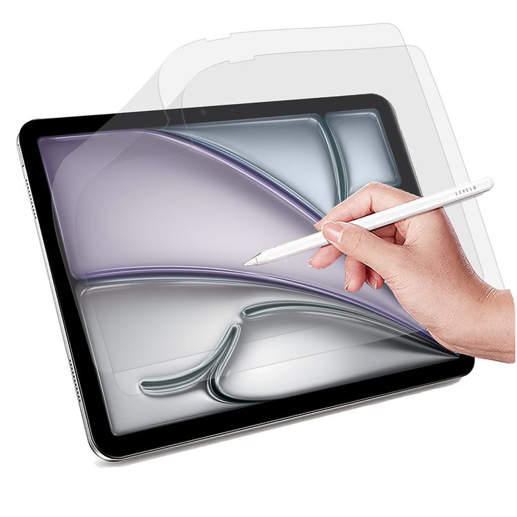 Levelo High Silicone Aluminum Glass HD Screen Protector for iPad Air 13" 2024, Scratch Resistance, Touch Sensitivity, Hydrophobic & Oleophobic Coating - Clear