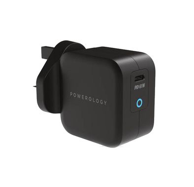 Powerology Ultra-Compact 61W PD GaN Charger - Black