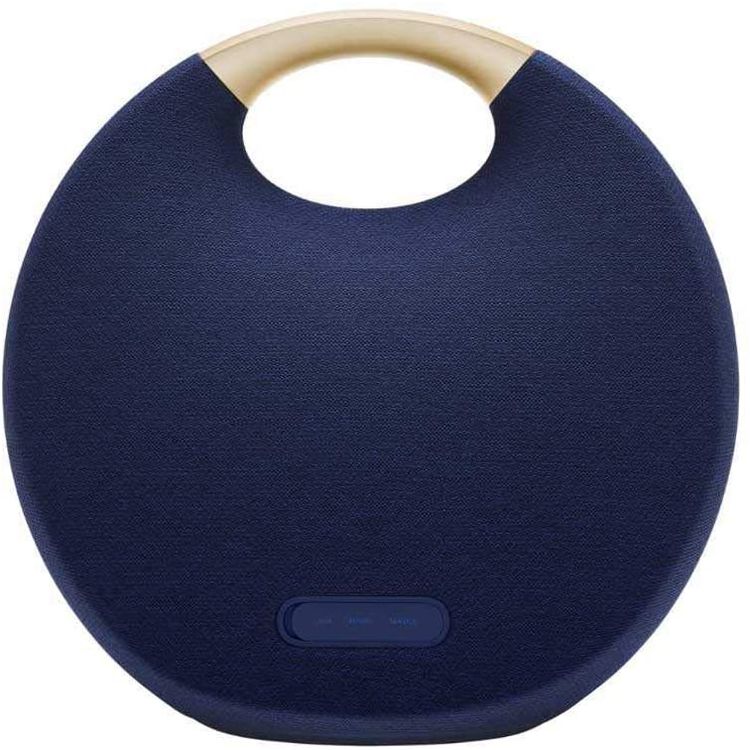 Harman Kardon Onyx Studio 6 Portable Wireless Bluetooth Speaker with Aluminum Handle, 8-Hours Playtime, IPX7 Waterproof, Wireless Dual Sound  - Blue