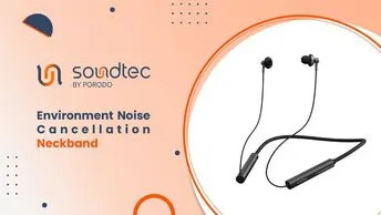 Porodo Environment Noise Cancellation Neckband with 14H Working Time (PD-STWLEP003-BK)