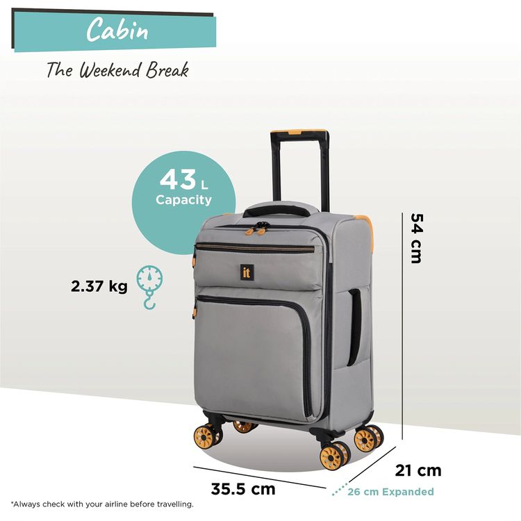 it Luggage Compartment Cabin Trolley, Lightweight Shell, Expandable Base, Spinner Wheels, TSA Lock - Lash