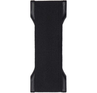 لوف هاندل قبضة الهاتف المحمول بحزام مطاطي | حزام الهاتف المحمول اللاسلكي متوافق مع الشحن - أسود صلب