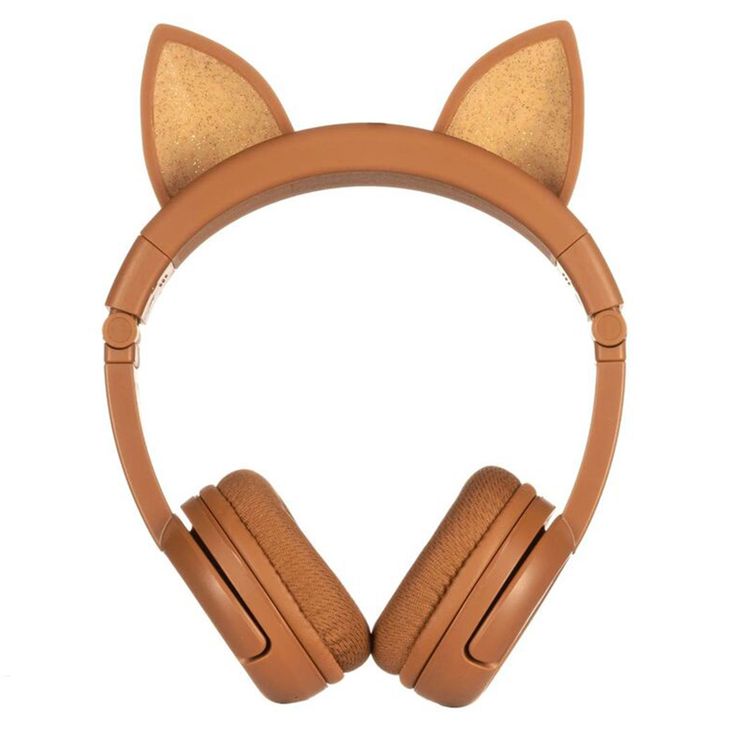 سماعات رأس للأطفال من BuddyPhones Playears مع BuddyLink للمشاركة، وحجم عصابة رأس قابل للتعديل، وتصميم قابل للطي، وعمر بطارية يصل إلى 24 ساعة - ثعلب