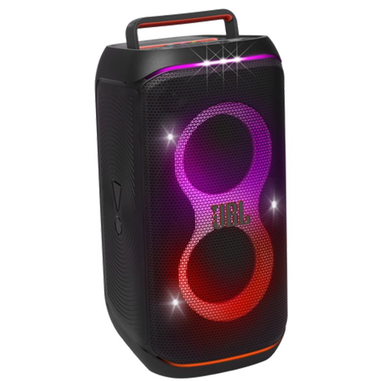 JBL PartyBox Club 120 Bluetooth Speaker, 12 Hours Play Time, Futuristic Lightshow, Foldable Handle, Splash Proof, Dual Mic & Guitar Inputs, Bluetooth Version 5.3 - Black