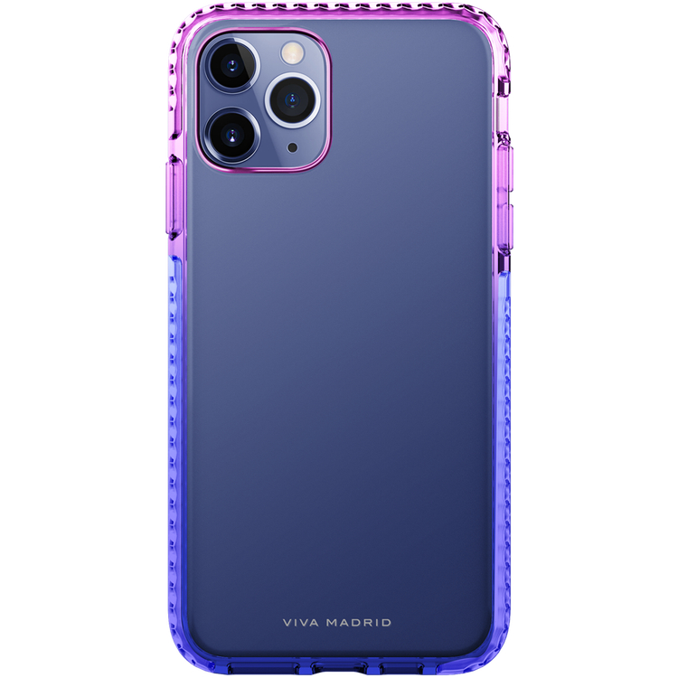 Viva Madrid Aurora 2-Tone Colour TPU Case Compatible for iPhone 12 / 12 Pro (6.1") Shock-Absorption, Anti-Scratch, Drop Resistant, Easy Access To All Ports (Cameras, Buttons & Speakers), Protective Back Cover Suitable for Wireless Charger - Amethyst/Purple