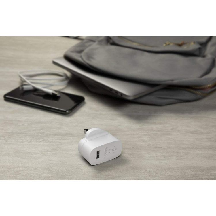 Belkin Charger Adapter WCA002my1MWH Charge USB-A Wall Charger 12W - White