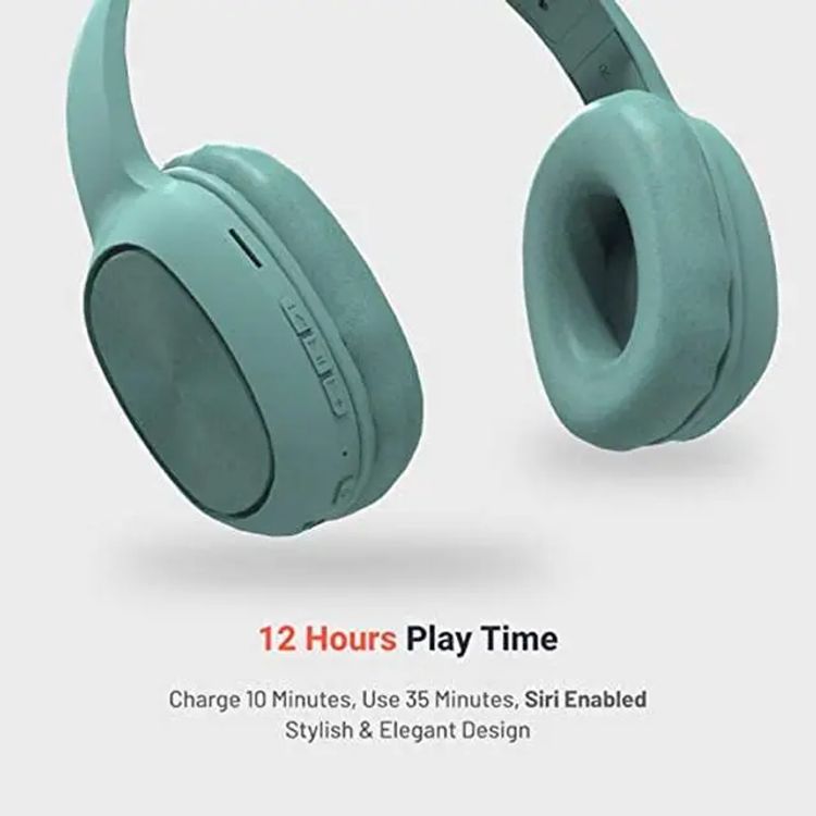 Porodo Soundtec Wireless Headphones with Noise Cancelling, Active Siri, Pure Bass, 2 Hours Charging Time, 12 Hours Playtime, 400mAh Battery Capacity - Green