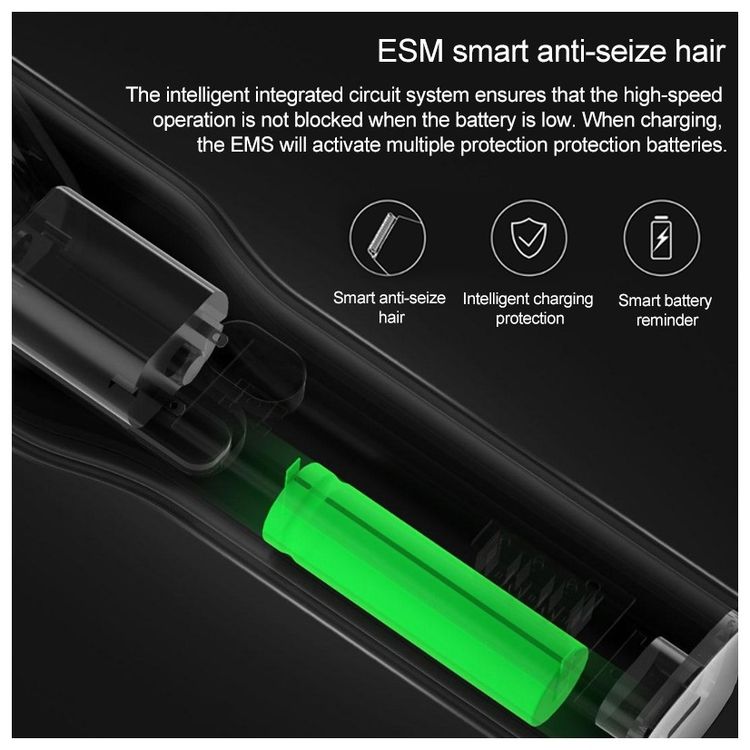 Xiaomi Mi Smart Remote Control 691031 Enchen Boost USB Electric Hair Clipper Two Speed Ceramic Cutter Fast Charging Hair Trimmer Children Hair Clipper  - Black