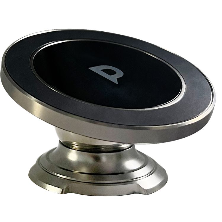 Powerology Megasafe Magnetic Phone Mount, 4.7” to 6.8” Mobile Phones Compatible, 360° Horizontal & 60°Vertical Viewing Angle - Titanium